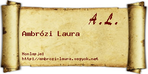 Ambrózi Laura névjegykártya