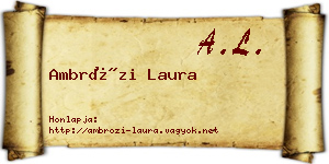 Ambrózi Laura névjegykártya